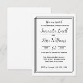 モダン幾何学ライン - 3x5 リハーサルディナー招待状 招待状 (正面/裏面)