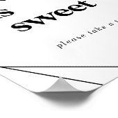 モダン幾何学ラブイズスウィート結婚看板 ポスター (角)