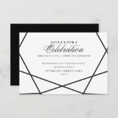 モダン幾何学レセプションカード エンクロージャーカード (正面/裏面)