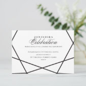 モダン幾何学レセプションカード エンクロージャーカード (スタンド正面)