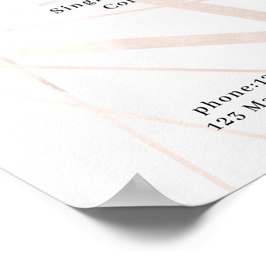 モダン幾何学価格表ポスター ポスター (角)