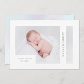 モダン幾何学写真の誕生の発表 招待状 (正面/裏面)