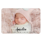 モダン幾何学図形 誕生発表 マグネット (横)