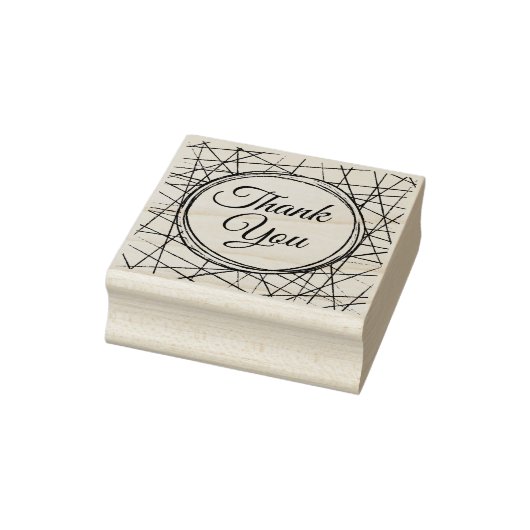 モダン幾何学手書きフレームア感謝していト ラバースタンプ (スタンプ)