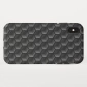 モダン幾何学抽象ハニカムブロック ブラック Case-Mate iPhoneケース (裏面(横))