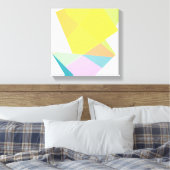 モダン幾何学抽象芸術カラフル キャンバスプリント (インサイチュ (寝室))