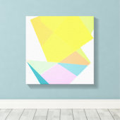 モダン幾何学抽象芸術カラフル キャンバスプリント (インサイチュ (ウッドフロア))