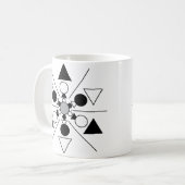 モダン幾何学模様 コーヒーマグカップ (正面左)