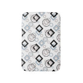 モダン幾何学模様 多彩色 バスマット (正面縦)