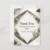 モダン幾何学模様(小さな花のサンキューカード) サンキューカード (正面)