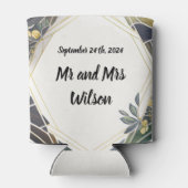 モダン幾何学模様(小さな花) 缶クーラー (裏面)