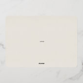 モダン幾何学的な喜びのオーバルアーチ ネイビー ゴールド 箔シーズンカード (裏面)