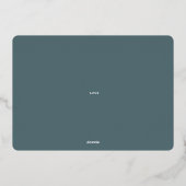 モダン幾何学的な喜び オーバルアーチ 緑と金 箔シーズンカード (裏面)