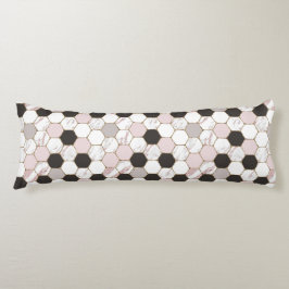 モダン幾何学的な大理石の六角形パターン ボディピロー