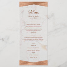 モダン幾何学的な大理石銅カリグラフィー結婚式