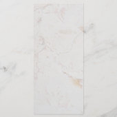 モダン幾何学的な大理石銅カリグラフィー結婚式 メニュー (裏面)