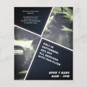 モダン幾何学的な洗車と詳細 チラシ (裏面)