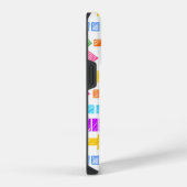 モダン幾何学矢印柄モノグラム マルチカラー iPhoneケース (右側面)