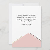 モダン幾何学研究科写真卒業 サンキューカード (裏面)