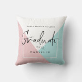 モダン幾何学背景大学院タイポグラフィ クッション (裏面)