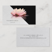 モダン幾何学、エレガントな蓮 名刺 (正面/裏面)