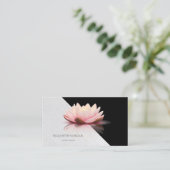 モダン幾何学、エレガントな蓮 名刺 (スタンド正面)