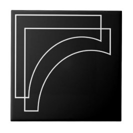 モダン幾何学 ブラック&ホワイト タイル