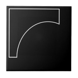 モダン幾何学 ブラック&ホワイト タイル