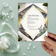 モダン幾何学 小さな花のディテール カード