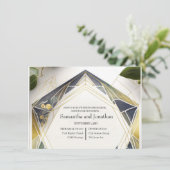 モダン幾何学 小花のリハーサル 招待状 (スタンド正面)