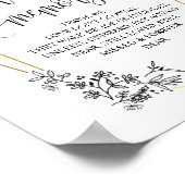 モダン幾何学 慈愛のメモリアルサイン ポスター (角)