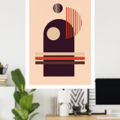 モダン幾何形状合成1 ポスター (ホームオフィス)