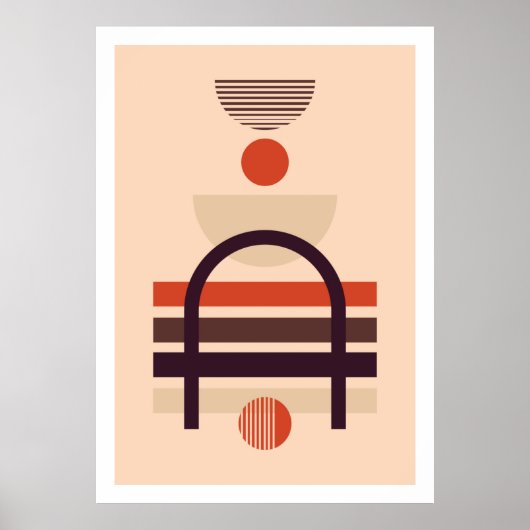 モダン幾何形状合成2 ポスター (正面)