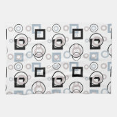 モダン幾何数々の模様 キッチンタオル (横)