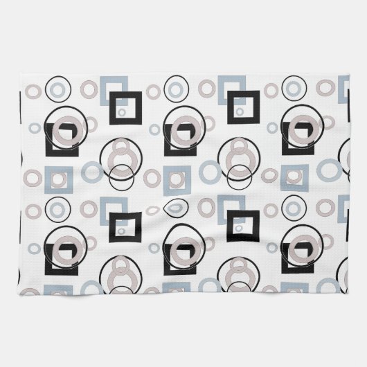 モダン幾何数々の模様 キッチンタオル (横)