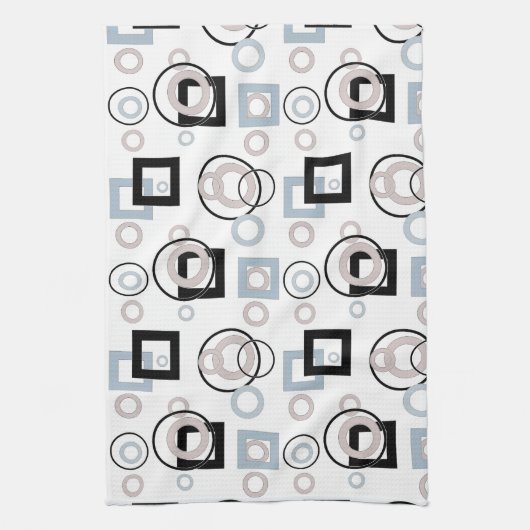 モダン幾何数々の模様 キッチンタオル (縦)