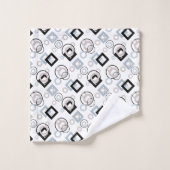 モダン幾何数々の模様 バスタオルセット (ウォッシュタオル)