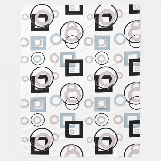 モダン幾何数々の模様 フリースブランケット (正面)