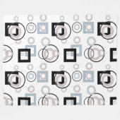 モダン幾何数々の模様 フリースブランケット (正面(横))