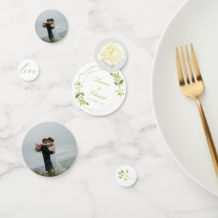 モダン幾何結婚表 コンフェッティ