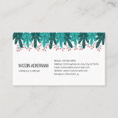 モダン庭園気にエレガント 名刺 (裏面)