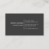 モダン建物の不動産実在のロゴ、不動産仲介業者 名刺 (裏面)