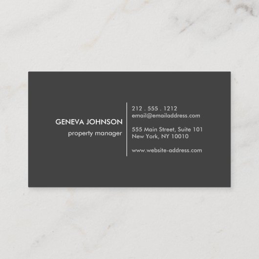 モダン建物の不動産実在のロゴ、不動産仲介業者 名刺 (裏面)