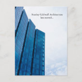 モダン建物垂直カスタム事業移動 ポストカード (正面)