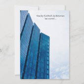 モダン建物垂直カスタム事業移動 案内状 (正面)