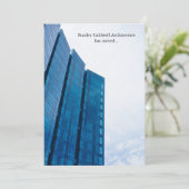 モダン建物垂直カスタム事業移動 案内状 (スタンド正面)