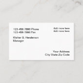 モダン建築の屋根のエンブレム 名刺 (裏面)