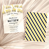 モダン建築をテーマにした第1誕生日 招待状