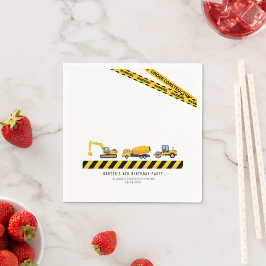 モダン建築ダンプトラック工具パーティーデコ スタンダードカクテルナプキン (インサイチュ)