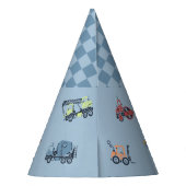 モダン建築トラック誕生日ハット パーティーハット (裏面)